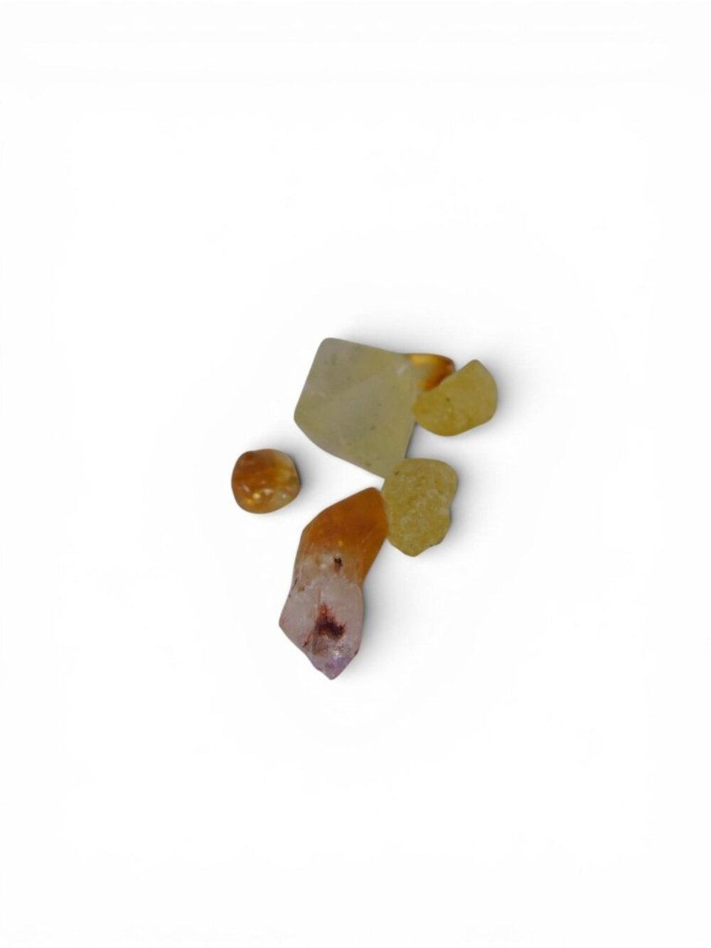 Mixed Citrine & Yellow Quartz Rough Crystal Lot Tiny Specimens - Picture 4 of 8